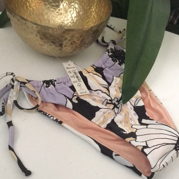 Madewell Second Wave String Bikini Bottom in Blossom Power NWT - Picture 4 of 5